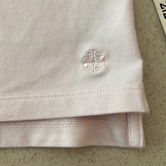 Tory Burch Light Pink Sport Polo Shirt with Heart Detail Women Size M/L - Picture 4 of 11